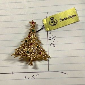 Premier Design Christmas tree brooch